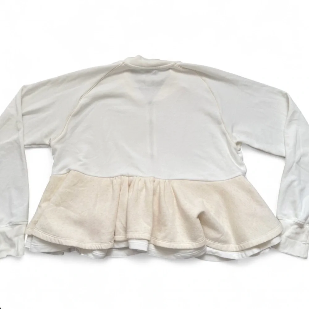 Maeve White Ruffle Zip-Up Jacket - Picture 3 of 7